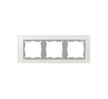 Simon 82 Рамка декоративная, 3 поста, S82 Nature, Стекло, серебро-алюминий  82937-62  Simon
