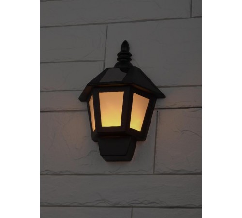 ERAFS08-36 Фасадный светильник Фонарь,2 режима(огонь,холодный свет),на солн. бат.,40LED,7lm  Б0044250  ЭРА