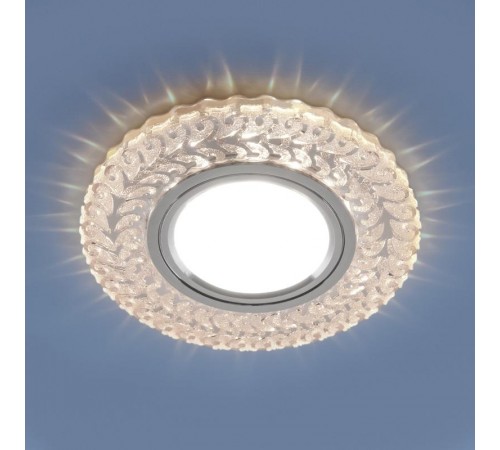 Светильник точечный встраиваемый 2223 MR16 CL прозрачный с подсветкой  a043146  Elektrostandard