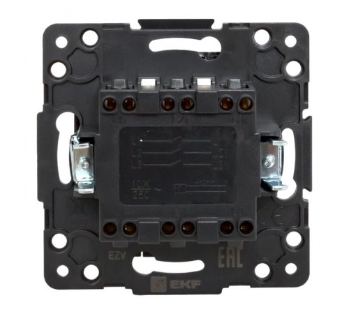 Стокгольм Механизм Выключателя 3-кл. 10А черный EKF PROxima  EZV10-024-10  EKF