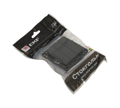 Стокгольм Механизм Выключателя 3-кл. 10А черный EKF PROxima  EZV10-024-10  EKF