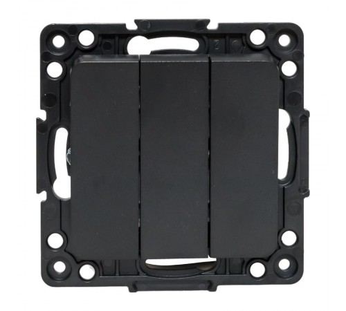 Стокгольм Механизм Выключателя 3-кл. 10А черный EKF PROxima  EZV10-024-10  EKF