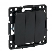 Стокгольм Механизм Выключателя 3-кл. 10А черный EKF PROxima  EZV10-024-10  EKF