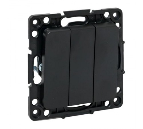 Стокгольм Механизм Выключателя 3-кл. 10А черный EKF PROxima  EZV10-024-10  EKF