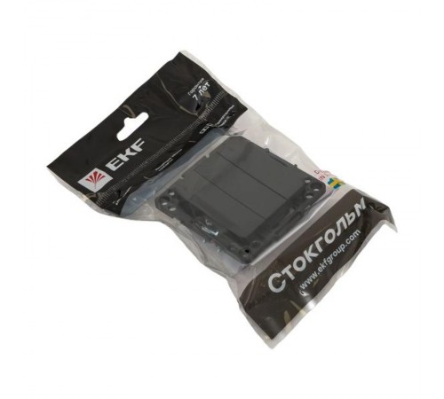 Стокгольм Механизм Выключателя 3-кл. 10А черный EKF PROxima  EZV10-024-10  EKF