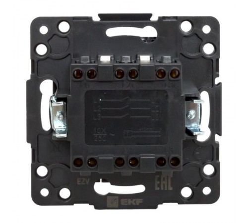 Стокгольм Механизм Выключателя 3-кл. 10А черный EKF PROxima  EZV10-024-10  EKF
