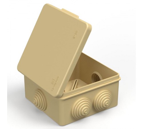 Коробка распределительная 40-0302-1001 для о/п безгалогенная (HF) сосна 100х100х50 (60шт/кор) IP55  40-0302-1001  Промрукав