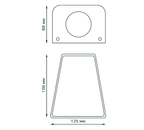 Светильник садово-парковый Sigma настенный архитектурный, 2xGU10, 125*88*156mm, 170-240V / 50Hz, 2xMax.35W, IP54  GD164  Gauss