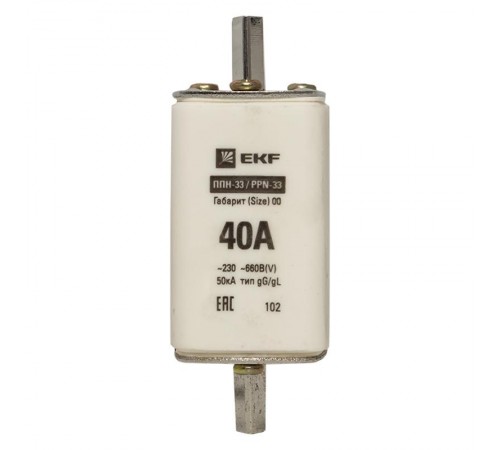 Плавкая вставка ППН-33 160/ 40А габарит 00  fus-33/160/40  EKF