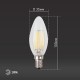 Лампа светодиодная F-LED B35-11w-840-E14 (филамент, свеча, 11Вт, нейтр, E14)  Б0046987  ЭРА