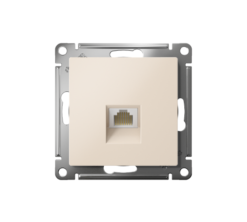 AtlasDesign Бежевый Розетка компьютерная RJ45, кат. 6A, механизм  ATN000286  SE