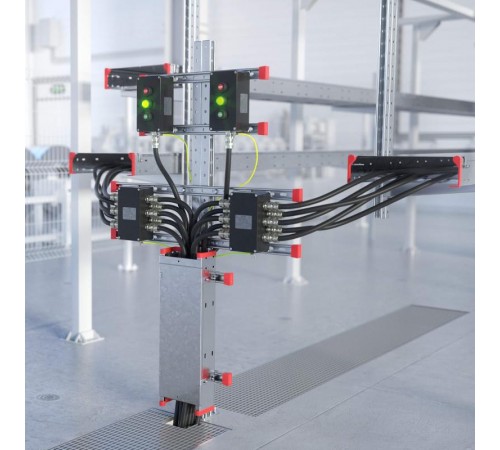 Стойка монтажная усиленная, горячеоцинкованная , высота 1200 мм, комплект  EX-ST12U  DKC