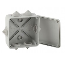 Коробка распределительная о/у КОРv 100х100х50мм на винтах 6 гермовводов IP55 (48/1200)  Б0047264  ЭРА (Энергия света)