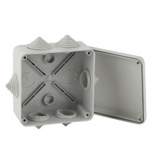 Коробка распределительная о/у КОРv 100х100х50мм на винтах 6 гермовводов IP55 (48/1200)  Б0047264  ЭРА (Энергия света)