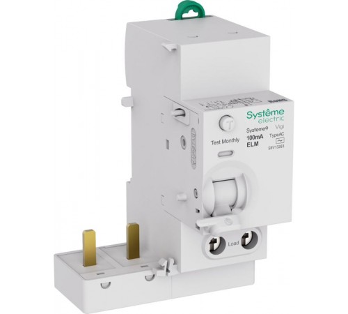 Systeme9 Блок диф. тока (БДТ) 63A 2P 100мА Тип-AC 230В  S9V13263  SE