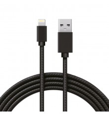 Кабель REXANT USB-Lightning 1 м, черная нейлоновая оплетка 18-7055  REXANT