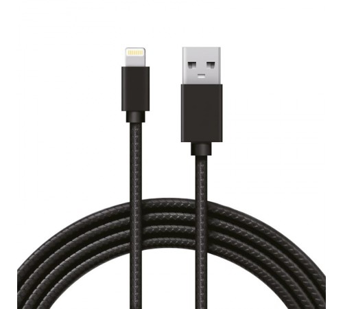 Кабель REXANT USB-Lightning 1 м, черная нейлоновая оплетка 18-7055  REXANT