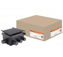 Коробка распределительная СП 118х76х60мм, 8 вводов, черная, для заливки в бетон, IP44  SQ1402-9501  TDM