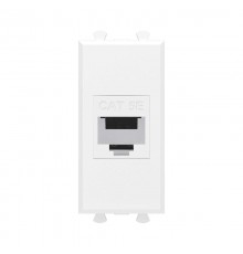Компьютерная розетка RJ-45 без шторки модульная, кат.5е, "Avanti", "Белое облако", 1 модуль  4400661  DKC