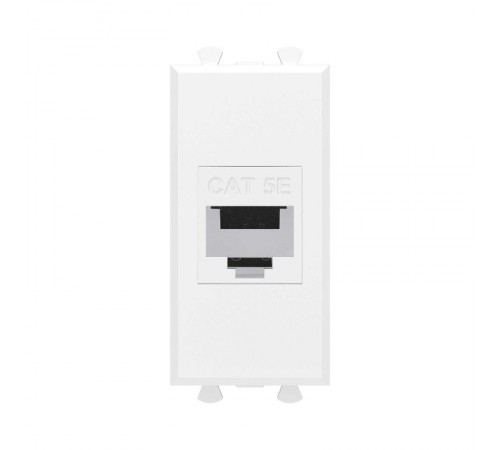 Компьютерная розетка RJ-45 без шторки модульная, кат.5е, "Avanti", "Белое облако", 1 модуль  4400661  DKC