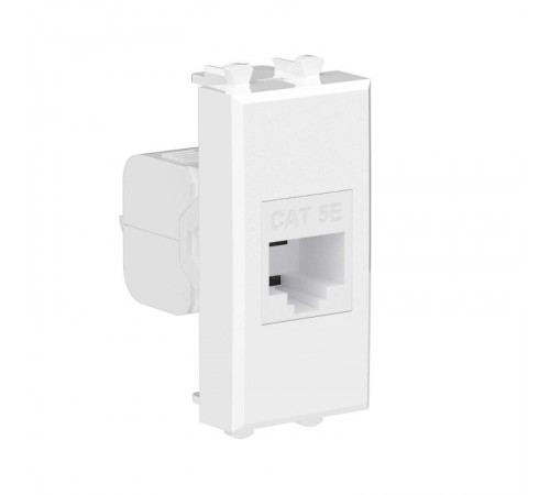 Компьютерная розетка RJ-45 без шторки модульная, кат.5е, "Avanti", "Белое облако", 1 модуль  4400661  DKC