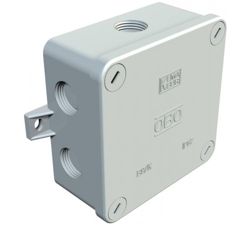 Коробка распределительная B9, 94x94x45 мм, с резьбой + 3 сальника (B 9 K M)  2001942  OBO Bettermann