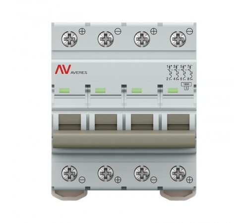 Выключатель автоматический AV-10 DC 4P 6A (C) 10kA  AVERES mcb10-DC-4-06C-av EKF