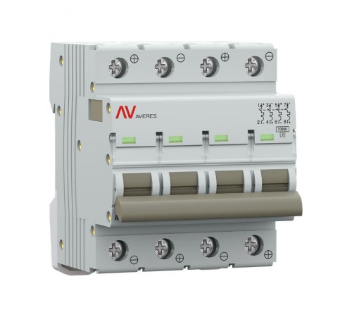 Выключатель автоматический AV-10 DC 4P 6A (C) 10kA  AVERES mcb10-DC-4-06C-av EKF