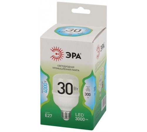 Лампа светодиодная  GREEN LINE LED POWER T70-30W-840-E27 GL Е27 30 Вт колокол яркий белый свет  Б0067068  ЭРА