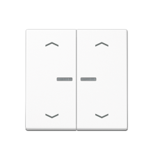 Клавиша для KNX кнопки, 1 группа, с окошком, символы стрелки; термопласт; белый A102KO5PBFWW Jung