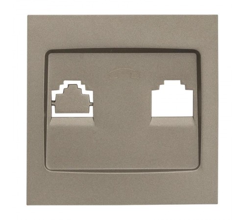 Валенсия лицевая панель розетки Phone 1-местная кашемир EKF PROxima   EST01-L-034-40   EKF