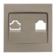 Валенсия лицевая панель розетки Phone 1-местная кашемир EKF PROxima   EST01-L-034-40   EKF