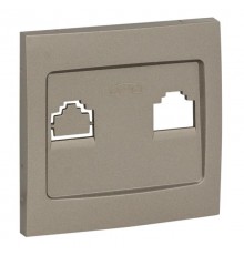 Валенсия лицевая панель розетки Phone 1-местная кашемир EKF PROxima   EST01-L-034-40   EKF