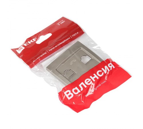 Валенсия лицевая панель розетки Phone 1-местная кашемир EKF PROxima   EST01-L-034-40   EKF