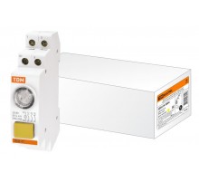 Выключатель кнопочный с индикацией ВКИ-47 желтый (LED) 2НО;1НЗ AC/DC   SQ0214-0004  TDM