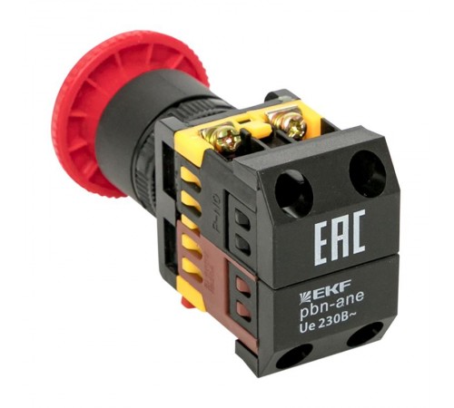 Кнопка ANE-22 поворотная c блокировкой и подстветкой NO+NC Грибок EKF PROxima  pbn-ane  EKF