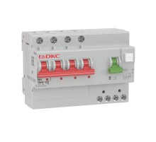 Выключатель автоматический дифференциального тока YON MDV63-43C63-A (4п, 100mA) 6kA  MDV63-43C63-A  DKC