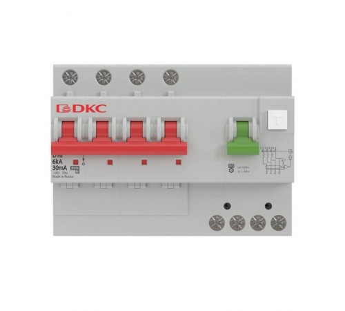 Выключатель автоматический дифференциального тока YON MDV63-43C63-A (4п, 100mA) 6kA  MDV63-43C63-A  DKC