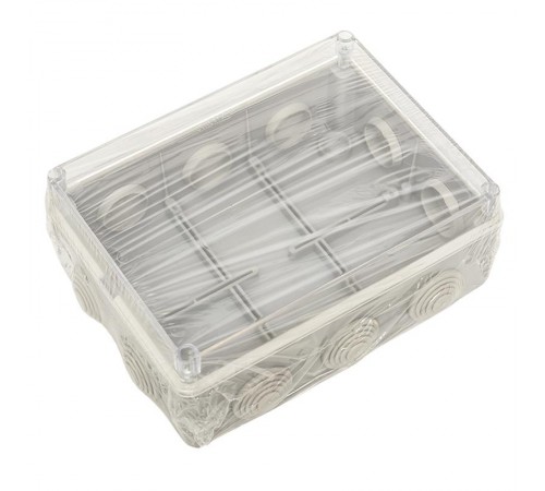 Коробка распределительная КМР-050-042пк пылевлагозащищенная, 10 мембранных вводов, уплотнительный шнур, прозрачная крышка (190х140х70) EKF PROxima  p