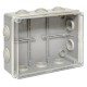 Коробка распределительная КМР-050-042пк пылевлагозащищенная, 10 мембранных вводов, уплотнительный шнур, прозрачная крышка (190х140х70) EKF PROxima  p