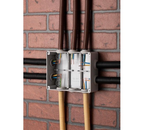 Коробка распределительная КМР-050-042пк пылевлагозащищенная, 10 мембранных вводов, уплотнительный шнур, прозрачная крышка (190х140х70) EKF PROxima  p