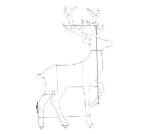 Фигура световая Сказочный олень из гибкого неона, 140х93 см, 1680 LED, цвет свечения белый  501-314  NEON-NIGHT