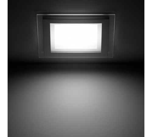 Светильник светодиодный встраиваемый квадратный с декоративным стеклом 12W 4000K 1/40  948111212  Gauss