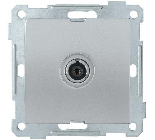 BOLERO серебряный Розетка проходная TV РТВ10-0-Б  EAB12-K23  IEK