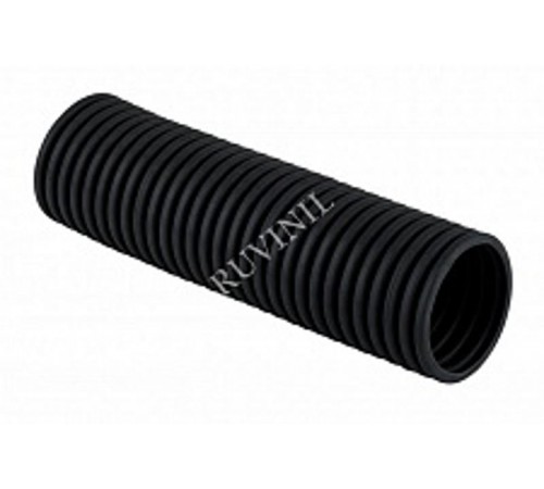 Труба гибкая гофрированная ПНД 63мм с протяжкой лёгкая (15м) черный  26301  Рувинил