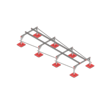 Опорная конструкция для установки оборудования TECHNORAPTOR FOOT 1200х4000 тип 1 HD  KM-TR-F-SSEI-1200-4000-1 HD  КМ - профиль