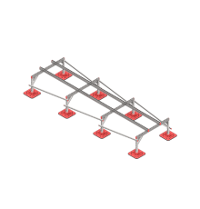 Опорная конструкция для установки оборудования TECHNORAPTOR FOOT 1200х4000 тип 1  KM-TR-F-SSEI-1200-4000-1  КМ - профиль