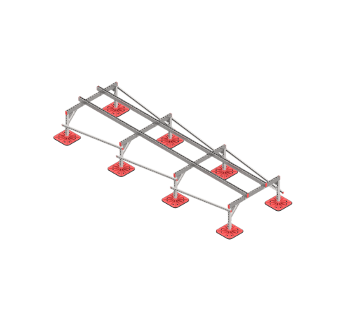 Опорная конструкция для установки оборудования TECHNORAPTOR FOOT 1200х4000 тип 1 HD  KM-TR-F-SSEI-1200-4000-1 HD  КМ - профиль