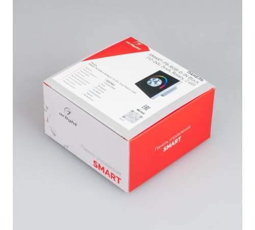 Панель SMART-P8-RGB-G-IN Black (12-24V, 3x4A, Rotary, 2.4G) (Arlight, IP20 Пластик, 5 лет)  033763  Arlight