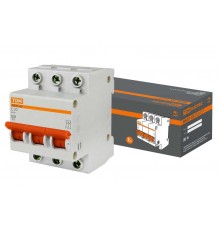 Выключатель автоматический трехполюсный ВА47-63 10А C 4,5кА  SQ0218-0018  TDM